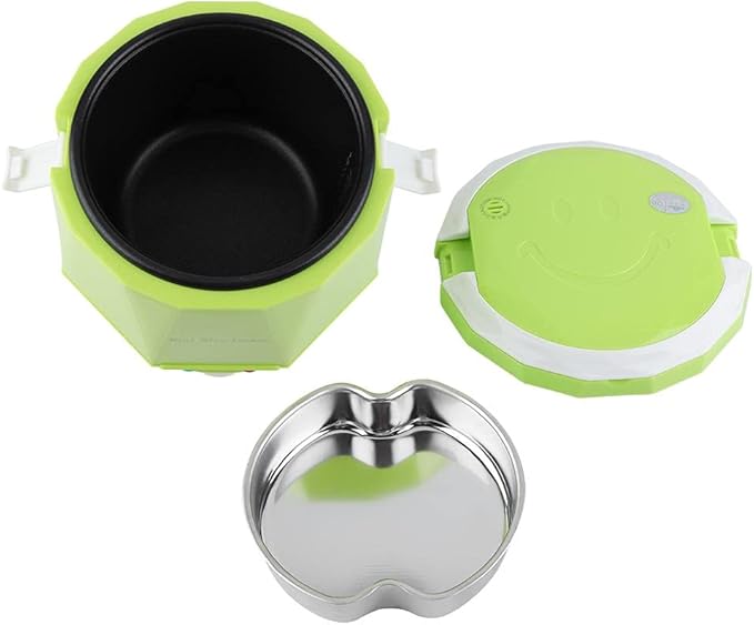 24V 140W 1.6 LElectric Portable Multifunctional Rice Cooker Food Steamer for Car Truck Outdoor Small Portable Electric Rice Cooker Portable Rice Cooker (green)