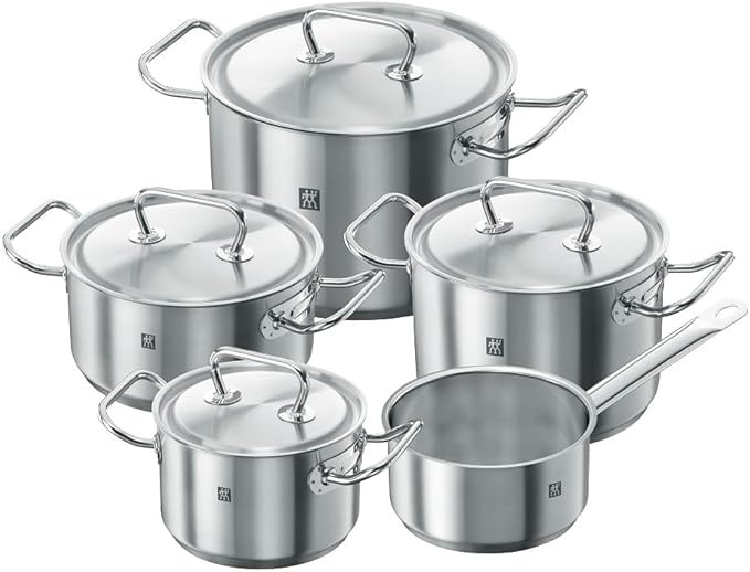 Zwilling HENCKELS J.A Cookware Set 9 Pieces Twin Classic Steel