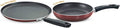 Prestige Omega Deluxe Aluminium Cookware Set - Tawa &amp Fry Pan Set - Red