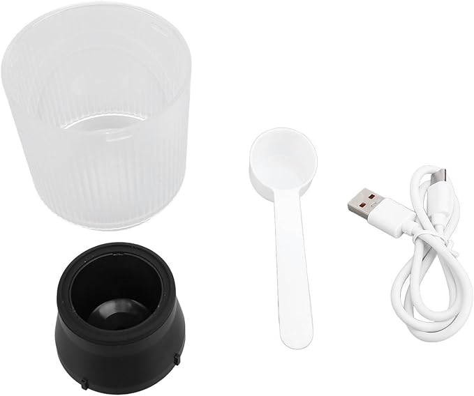 Portable Coffee Maker Rechargeable Electric Handheld Machine Black Compact and Lightweight - One Button Operation Rich Flavor Extraction Ideal for Travel and Car Use (White)