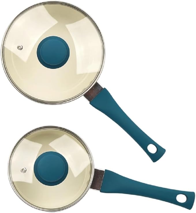 Nonstick Cookware Set Ceramic Coating12 pieces Cooking Pots and Pans Kitchen Utensils Included Dishwasher Safe Durable Cookware nine-piece ceramic cookware set has silicone tools pot guards