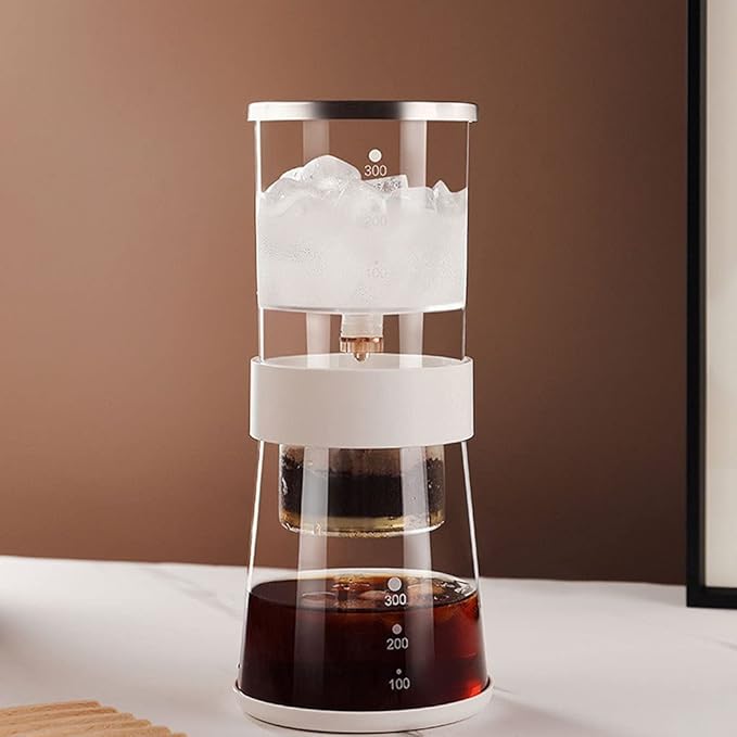 Habiba Iced Drip Coffee Maker Modern Siphon Coffee MakerCold Brew Dripper Iced Coffee Brewer Maker with Stainless Steel Pot LidDetachable Coffee Maker Reusable