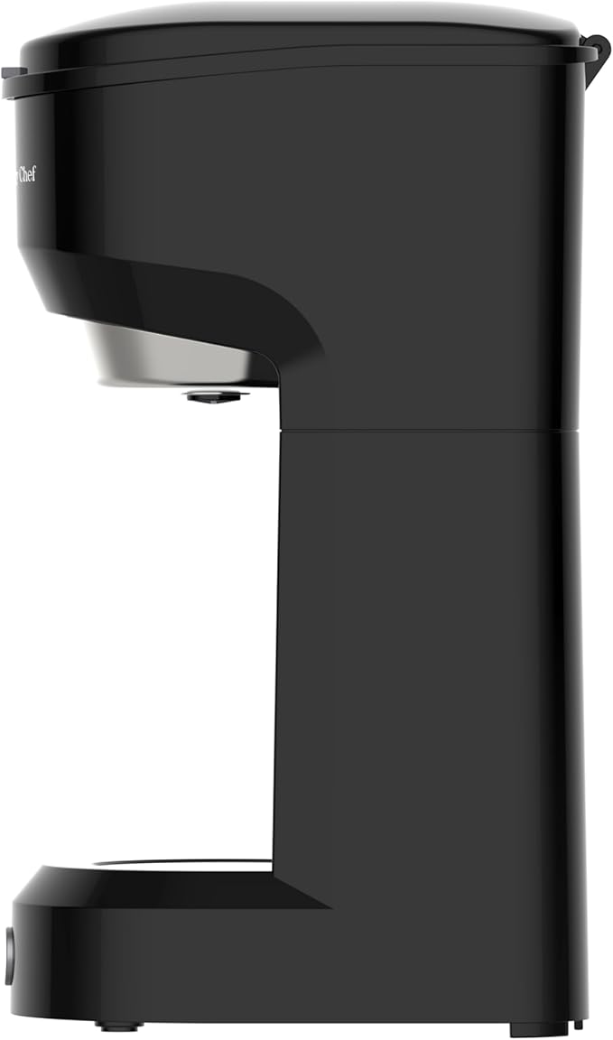 CULINARY CHEF Retro Single Serve Maker Brewer for Ground Coffee 300 milliliters BLACK