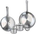 ELO 9508250 Cookware Set 4 Pieces 2 Frying Pans 28 and 32 cm and 2 Saucepans 12 and 14 cm Elo Profi Citrine Stainless Steel Induction