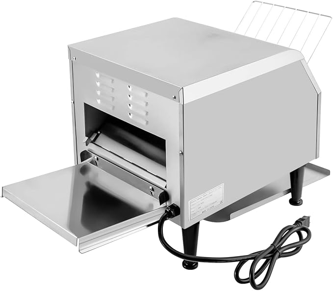 Electric Commercial 300PCS/H Conveyor Toaster 110v 200w Adjustable Speed Stainless Steel Professional Bread Oven For Buffets Coffee Shops Bakery Baked Goods