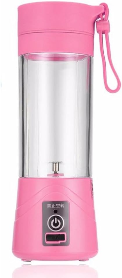 Hofumix Fruit Juicer Rechargeable Portable Juice Blender Breakfast Smoothie Maker Cup Fruit Mixing Machine Mini Protein Shake Maker Electric Mixer Cup with USB Charging Cable (Pink)