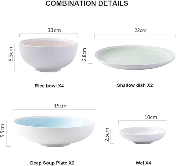 Dinnerware Sets - Luxury Gift Dishes Service Set Ceramic Dinnerware Set Plates/Bowls/Dish 12-Piece Japanese Tableware Porcelain Combination Set Family Party Restaurant