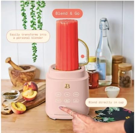 PowerExact Blender System Touch Activated High Performance With On The Go 20 oz Cup (Rose Pink)