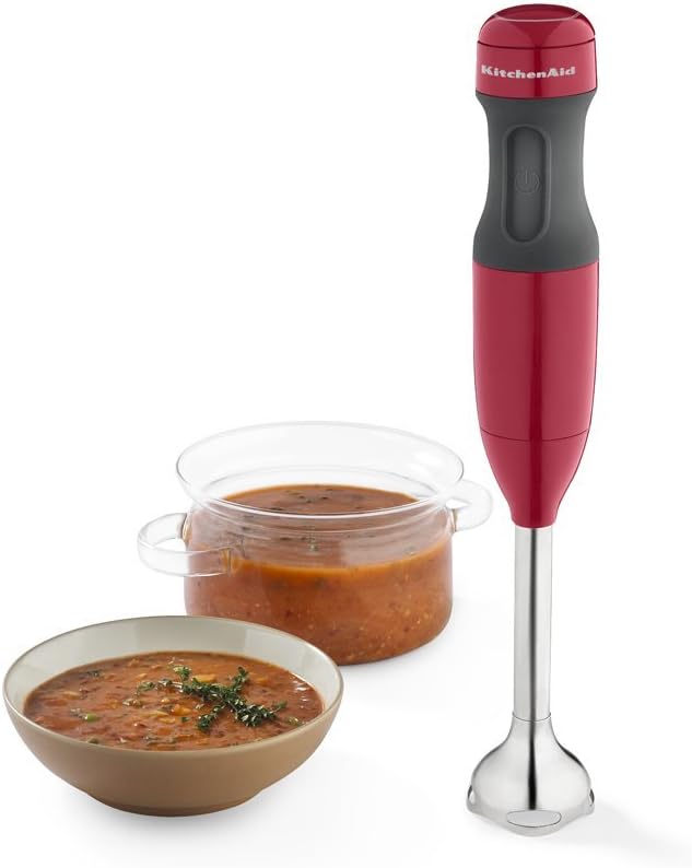 KitchenAid KHB1231 2-Speed Hand Blender Empire Red - KHB1231ER (Renewed)