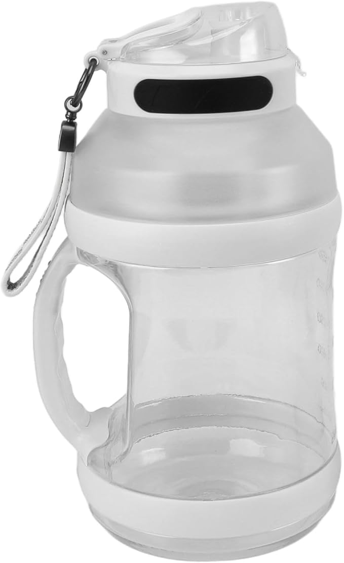 Topyond Portable 2L Sport Blender with 18000rpm Motor 4000mAh Rechargeable Battery USB ChargingDouble Cap Design for Shakes Smoothies JuicesTravel Essential (White)