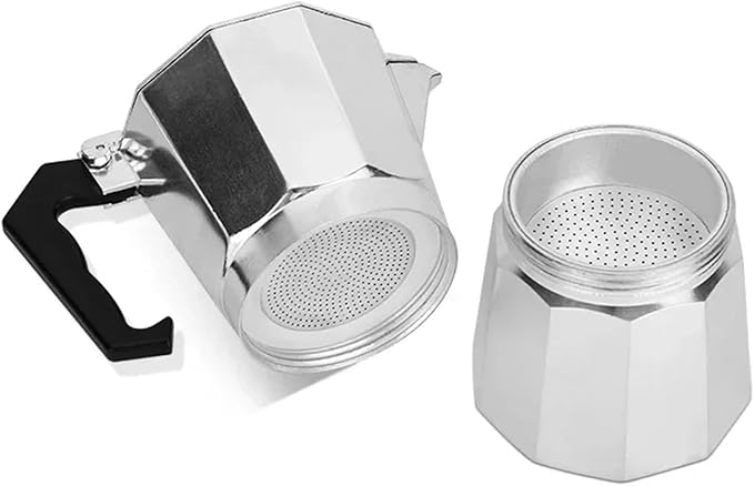 Moka Coffee Pot Espresso Latte Percolator Stove Coffee Maker Espresso Pot Italian Coffee Machine 50/300/450ml Aluminum(450ml)