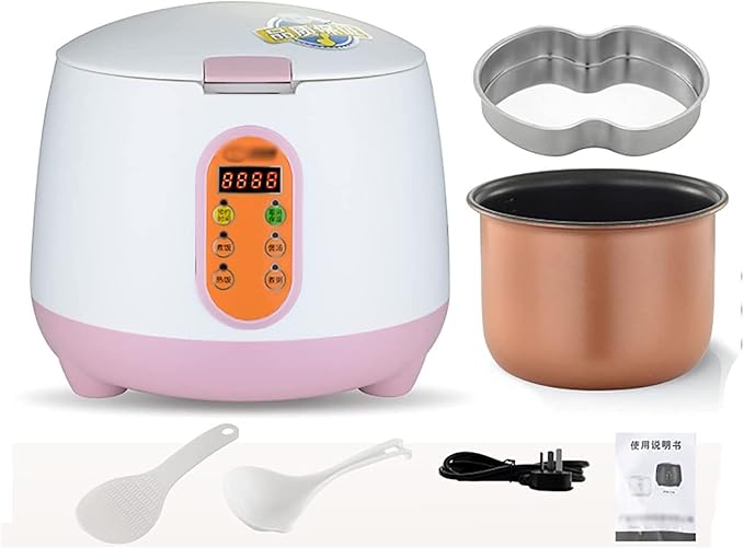 Rice Cooker with Steamer Household Dormitory Mini Rice Cooker One-Button Switch Automatic Heat Preservation for 1-2 People (A) ()