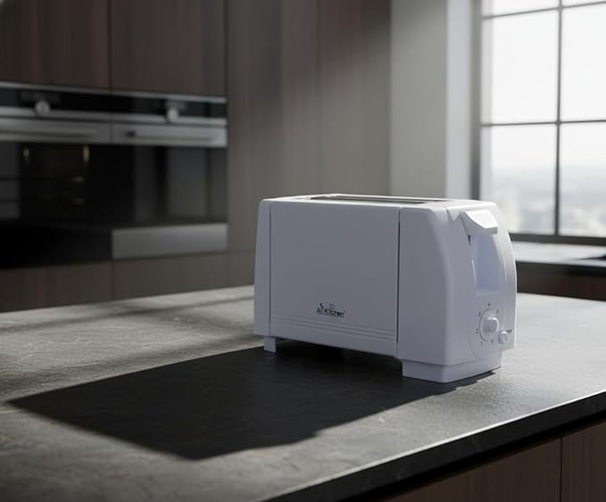 J&ampV TEXTILES Cool Touch Toaster with 6 Temperature Settings &amp Extra Wide 1.25 Slots for Bagels Waffles Specialty Breads Puff Pastry Snacks ETL Certified 2 Slices (White)