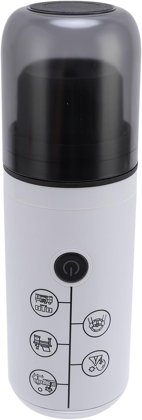 Yosoo Portable Coffee Maker Electric Coffee Machine for Outdoor Travel Battery Operated Cordless Coffee Maker with 17Bar Pressure Capsules and Powder Compartment (White)