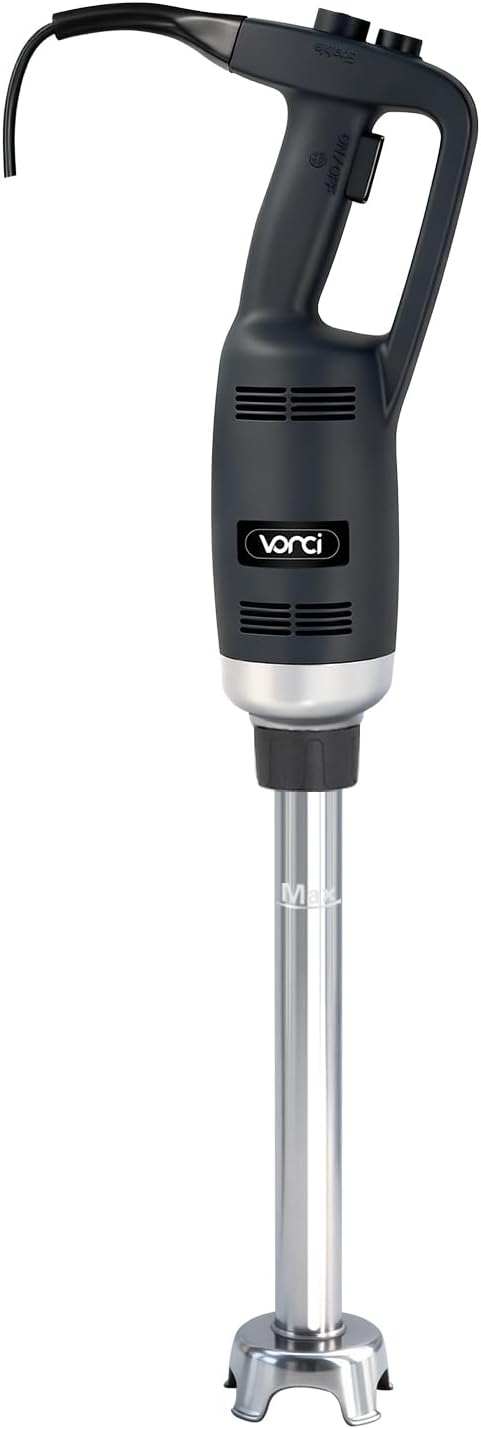 VONCI 500W Commercial Immersion Blender Handheld 20 304 Removable Shaft Heavy Duty Stick Blender with Variable Speed 6000-20000RPM Long Hand Mixer for Professional Kitchen Use.