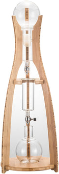 WIKINK Cold Brew Drip Tower 500ml Cold Brew Drip Coffee Maker with Adjustable Dripper Detachable Glass Cold Brew Maker with Slow Drip Technology for Cafe Home Kitchen