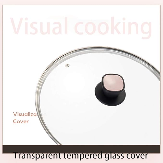 Cookware Set3-Piece Steamer Set Aluminum Alloy Pan Set Tempered Glass Lid Comfortable Handle Suitable for Gas and Induction Cooker Easy to Clean Non Stick Fry Pan