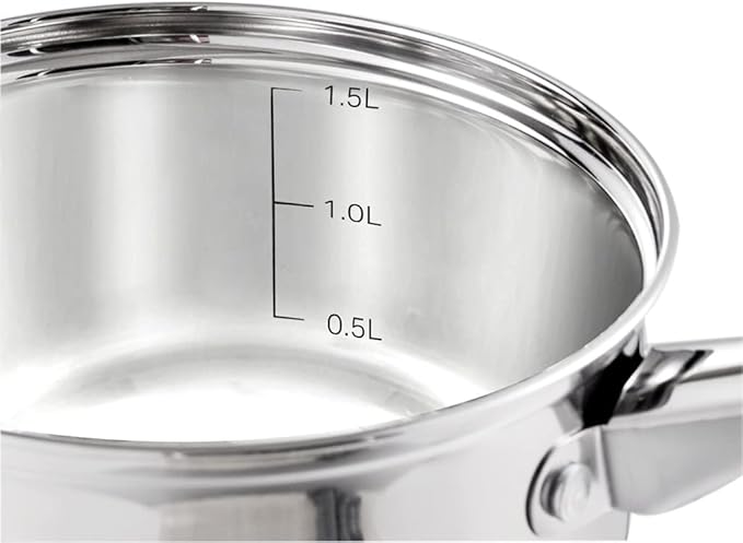 Cooking Pot Frying panStainless Steel Cookware Set 10 Piece Safety Induction Pan Set Nonstick Skillet Casserole with Glass Lid(