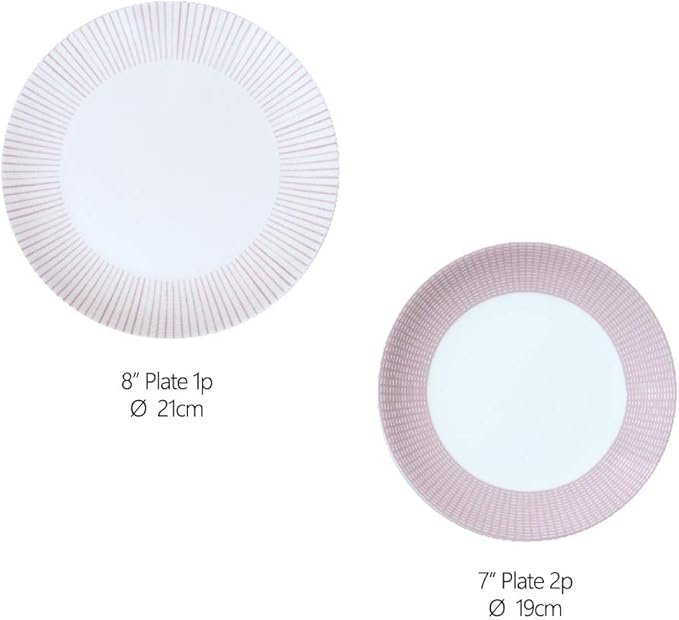 Hankook Chinaware 한국도자기 Cozy Pink Home Set for 4 Dinnerware Korean Fine Bone-China Dojagi Ceramic