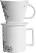 Ceramic Pour Over Coffee Maker Set Includes Ceramic Coffee Dripper Brewer &amp 473ml Coffee Mug For Coffee and Tea Manual Single Cup Coffee Maker Gift Idea
