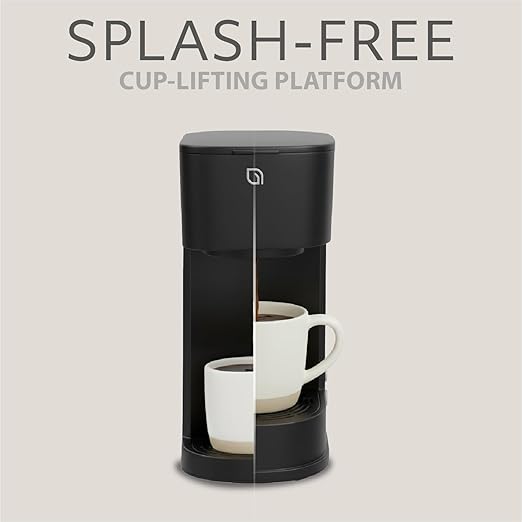 WILLOW K-Cup Coffee Maker Single Serve Coffee Maker with 6 to 12oz Brew Size &amp Strong Brew Option Single Cup Coffee maker made with 99% PCR Recycled Plastics Coffee Machine - BLACK