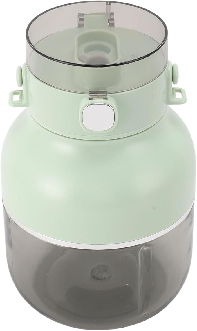Blender Cup Multi Functional Cordless USB Rechargeable 1500mAh Electric Juicer Blender 500ml with Straw for Office (Green)