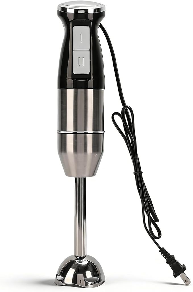 Hand Blender Portable Electric Immersion Blender with Ergonomic Grip and Easy Clean for Soups Purees and Smoothies