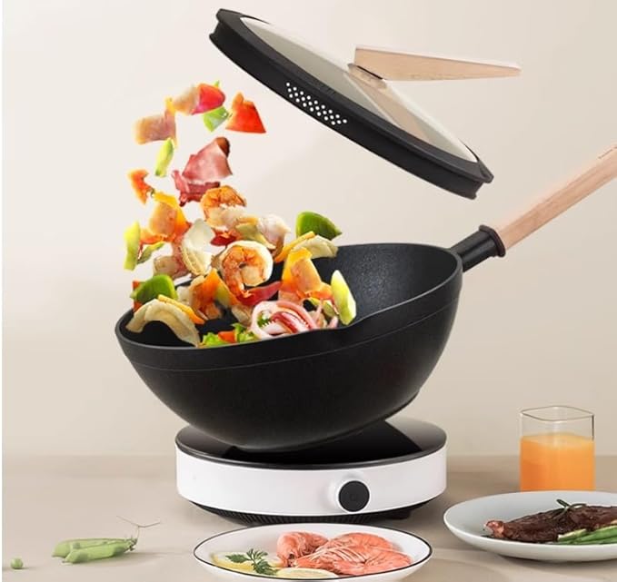 Kitchen Cooking Sets 2 Pcs Cookware Set Wok Milk Pot Non-Stick Household Cooking Pot Kitchen Supplies Cookware Sets