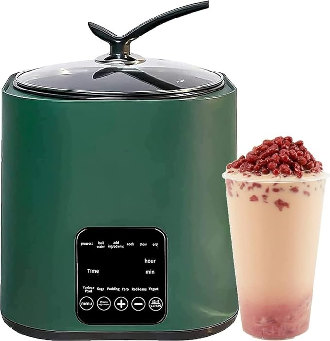 Commercial Tapioca Milk Tea Boba Pot Cooker Fully Automatic Pearl Pot 9L 1300W Milk Tea Pearl Maker Tapioca Boba Pearl Rice Pot Cooker with Touch Screen for Milk Tea Shop
