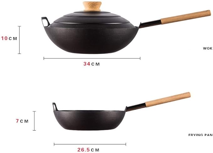 Cookware Set 3 Pieces Non-Stick Cookware Set Kit Pots and Pan Set Cooking Utensils Suitable for Gas Stove Induction Cooker Black Pot &amp Pan Sets (Color : Black Size (Black