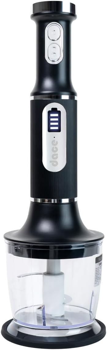 dace DA-CSTICK-BK cordless immersion blender handheld with Long Battery Life USB Chargeable | Cordless Immersion Blender Handheld for Home Outdoor | On-the-Go Blending
