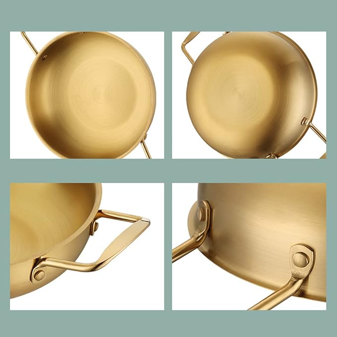 Ramen Noodles Stainless Steel Material Soup Pots Oodles Milk Egg Soup Cooking Fast Heating for Kitchen Cookwares Large Cooking Pots and Pans Sets Stainless Steel Nonstick Dishwasher Safe
