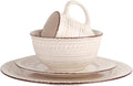Dinnerware Set 16 Pieces - Teal (Cream)