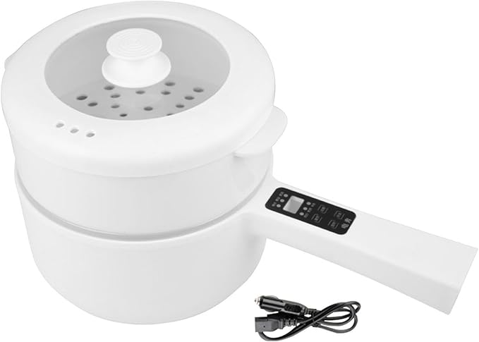 Small Rice Cooker - Rice Cooker with Steamer Basket Electric Ramen Cooker and Wok Combo for Easy Meals 230W Digital Display Stock Pot with Steamer Basket(230w Digital Display)
