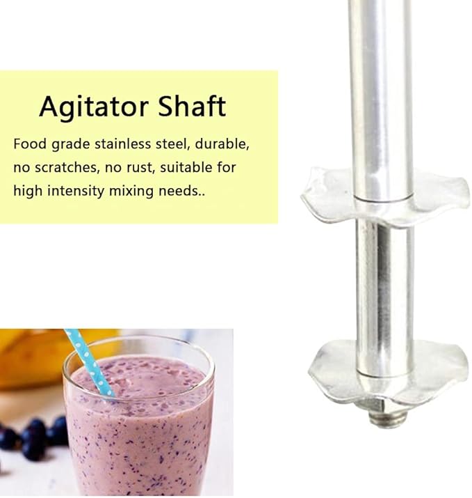 Single Head Milkshake Maker Stainless Steel Commercial Electric Ice Cream Mixer Shake Machine Smoothie Drink Blender with 750Ml Cup (180W 18000 Rpm)
