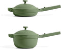 Our Place Mini Always Pan &amp Mini Perfect Pot Bundle | Multi-Functional Cookware Set Replaces 18 Pieces | Sage