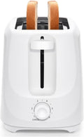 2-Toaster with 6 Shade Settings and Removable Crumb Tray Arctic White