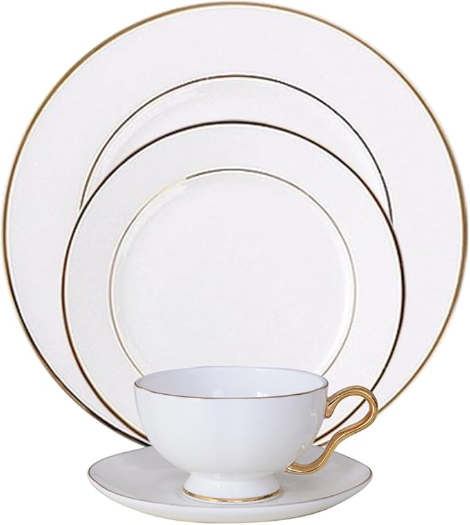 24 Pcs platinum Dinnerware Set Service for 6Delicate afternoon tea Bone China Dinnerware SetsSteak Dinner Plates Dish SetAs a gift for family members