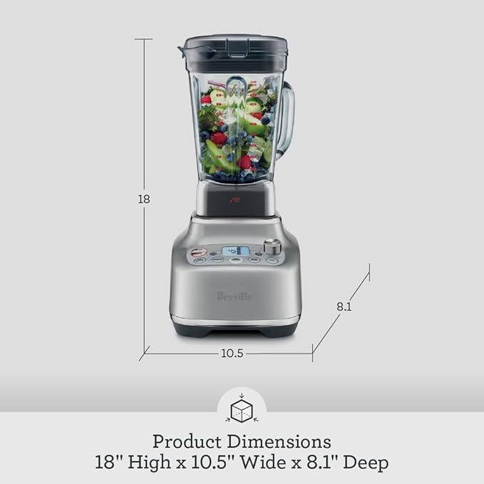 Breville BBL920BTR Super Q Commercial-Grade Home Blender Black Truffle