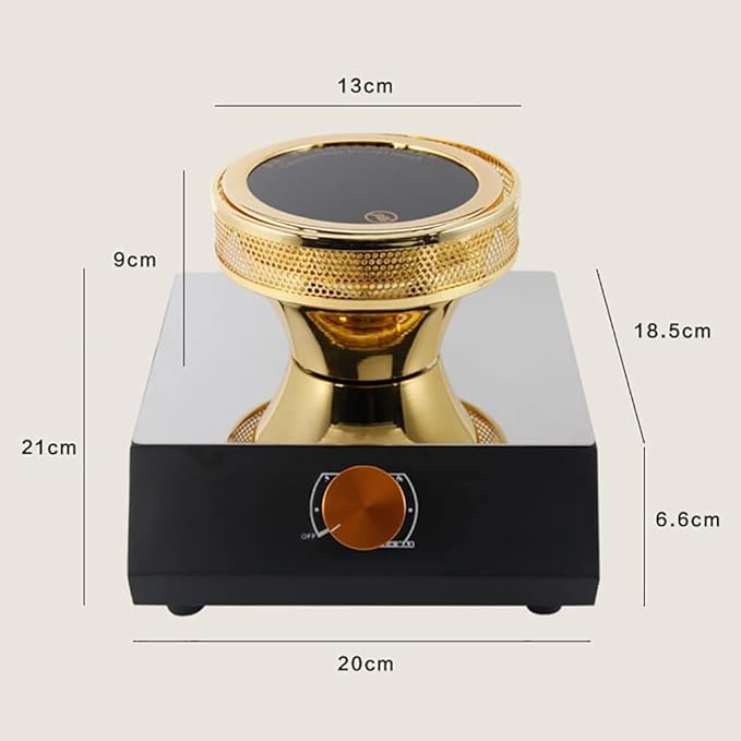 Portable Siphon Coffee Heating Burner 5 Speed Temperature Adjustment No Open Flame Heating Rotary Switches Adjustable Heat for Siphon Coffee Maker