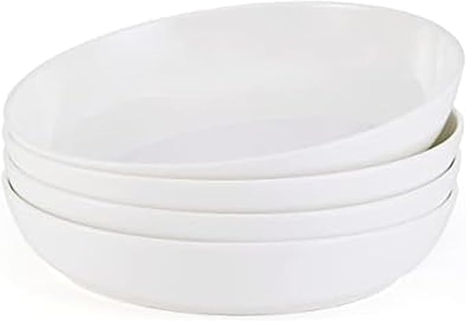 Mikasa Samantha Bone China Lightweight Chip Resistant Set of 4 Pasta Bowls Set 9 Inch