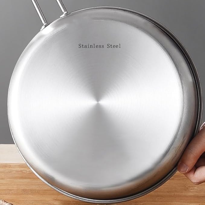 Thick Stainless Steel Composite Bottom Three Piece Cookware Set