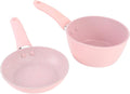 Pots and Pans Set Aluminum Alloy Non Stick Kitchen Cookware Set with Frying Pan and Soup Milk Pot for Electric Ceramic Stove Even Heating Easy to Clean