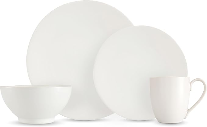Eater x Zwiesel Fortessa Tempus Stoneware 16 Piece Dinnerware Set (Service for 4) Linen