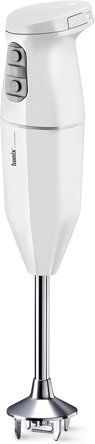 bamix® of Switzerland Cordless Basic Stick Blender/Immersion Blender White – Multipurpose Blade Beater Whisk