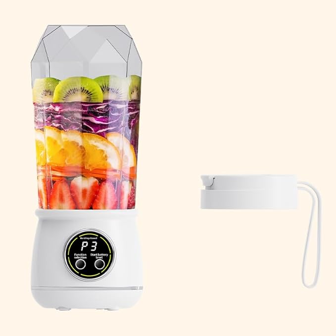 Portable Smoothie Blender Personal Juicer - 20oz Electric Protein Shake Bottle with Travel Lid Gift Box Packaging USB-C Charging - Mini Compact Blender Cup