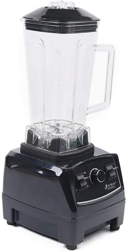 Smoothie Blender Heavy Duty Household Grade Blender Variable Speed Control Large Countertop Blender 6 Blades Ice Crusher for Milk-shakes Green Smoothies Dry GrindHot Soup Ice Cream Juice (Black