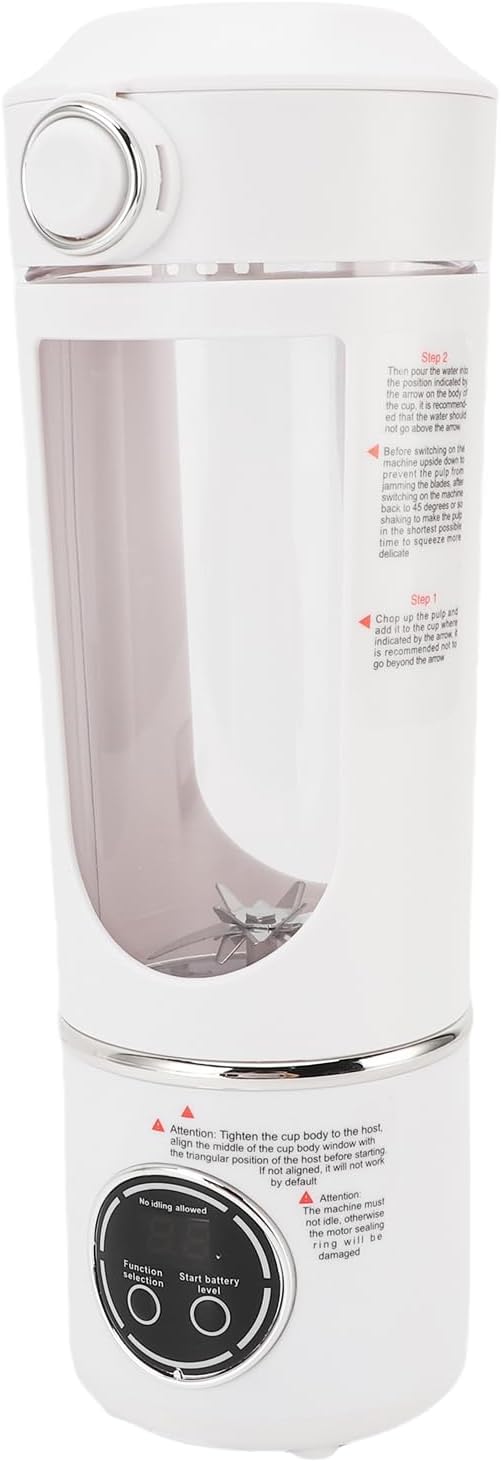 Portable Blender Magnetic Induction Blender Compact with 1500mAh Battery Dishwasher Safe Design Ideal for Shakes Juices Smoothies &amp Home Office Gym Travel (White)