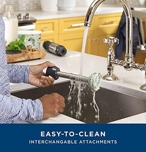 GE Immersion Blender | Handheld Blender for Shakes Smoothies Baby Food &amp More | Includes Whisk &amp Blending Jar | 2-Speed | Interchangeable Attachment for Easy Clean | 500 Watts | Stainless St
