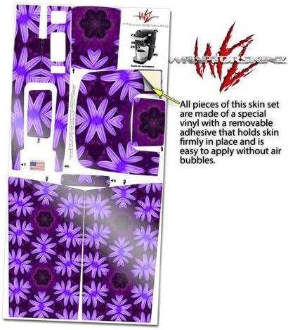Decal Style Vinyl Skin compatible with Keurig K10 / K15 Mini Plus Coffee Makers Abstract Floral Purple (COFFEE MAKER NOT INCLUDED)